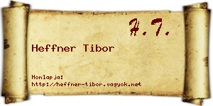 Heffner Tibor névjegykártya
